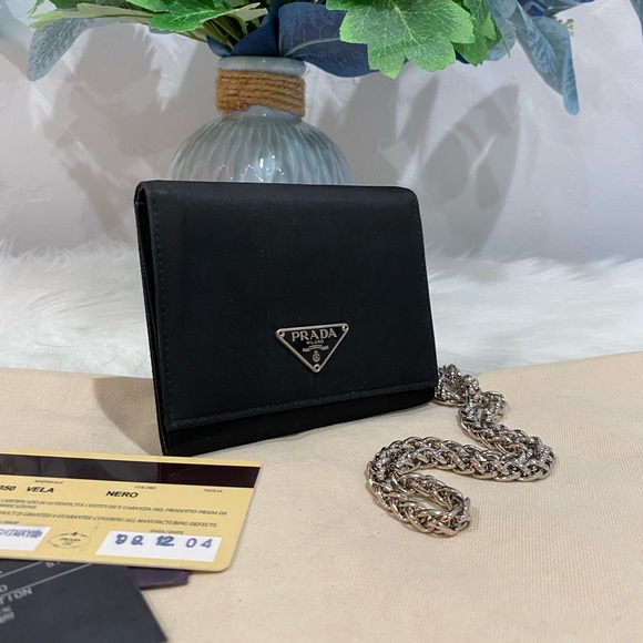 Prada Nylon Trifold Wallet w/ COA - Picture 5 of 15